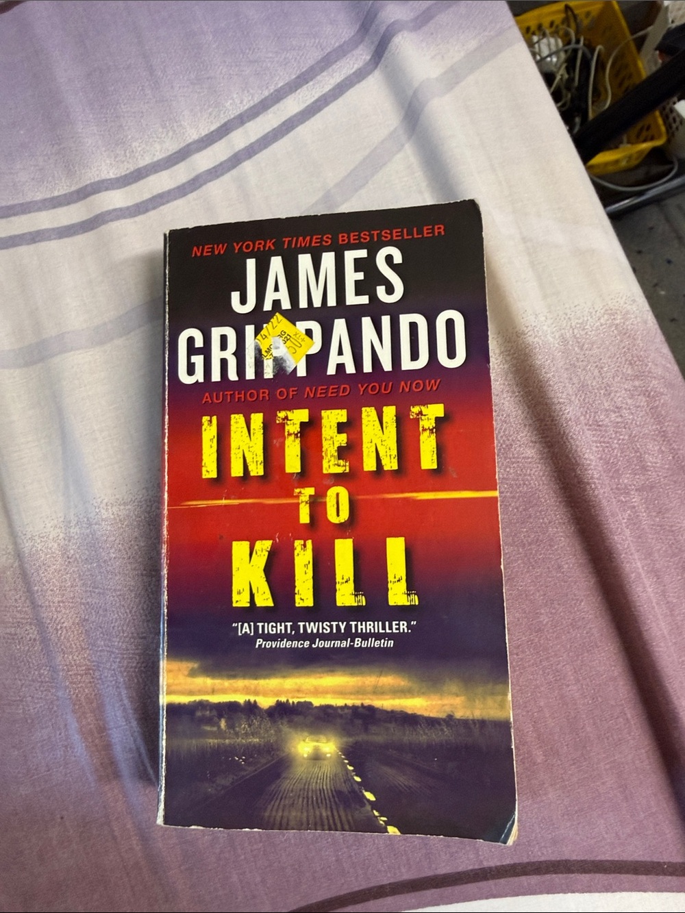 Harper James Grippando Intent to Kill - Red Black Yellow Spine